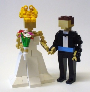 Lego wedding cake topper