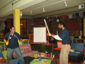 Polka-Meeting-foam-swordplay