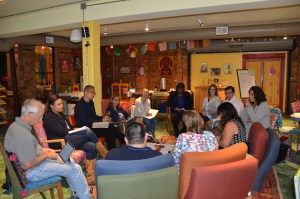 CASEL team working in a circle