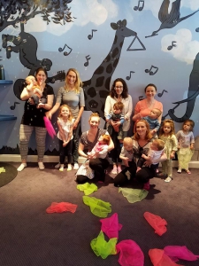 Mom+Baby team with children