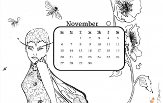 November coloring book page