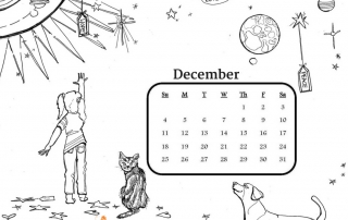 December Calendar Coloring Page