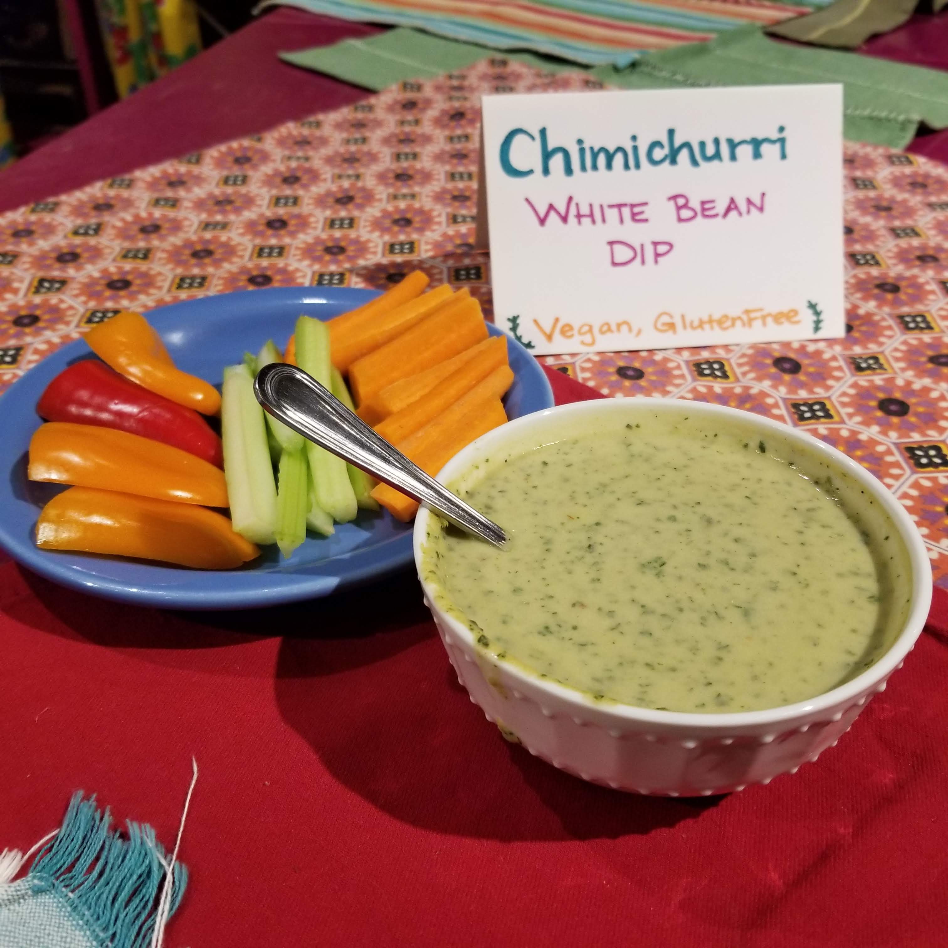 Chimichurri White Bean Vegetable Dip