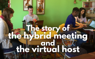Blog titlecard Story of hybrid meeting virtual host